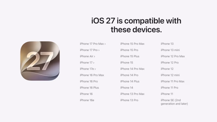 iOS 27, iPadOS 27, macOS 27, watchOS 27: Σε ποιες συσκευές τρέχουν — και σε ποιες δεν τρέχουν πλέον iOS 27, iPadOS 27, macOS 27, watchOS 27: Σε ποιες συσκευές τρέχουν — και σε ποιες δεν τρέχουν πλέον