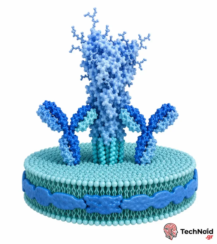 Nanodiscs: Πώς Επιτέλους Βλέπουμε τα Αντισώματα να Καταστρέφουν Ιούς σε Πραγματικές Συνθήκες Nanodisc με ενσωματωμένη ιική πρωτεΐνη και αντισώματα που προσδένονται στη βάση