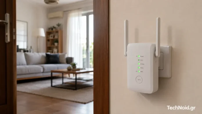 Αγόρασες Wi-Fi Extender για Κάλυψη; — Πήρες και Μισή Ταχύτητα Μαζί; – Οδηγός για να έχεις το 100% σε όλο το σπίτι Wi-Fi extender σε πρίζα ελληνικού σπιτιού